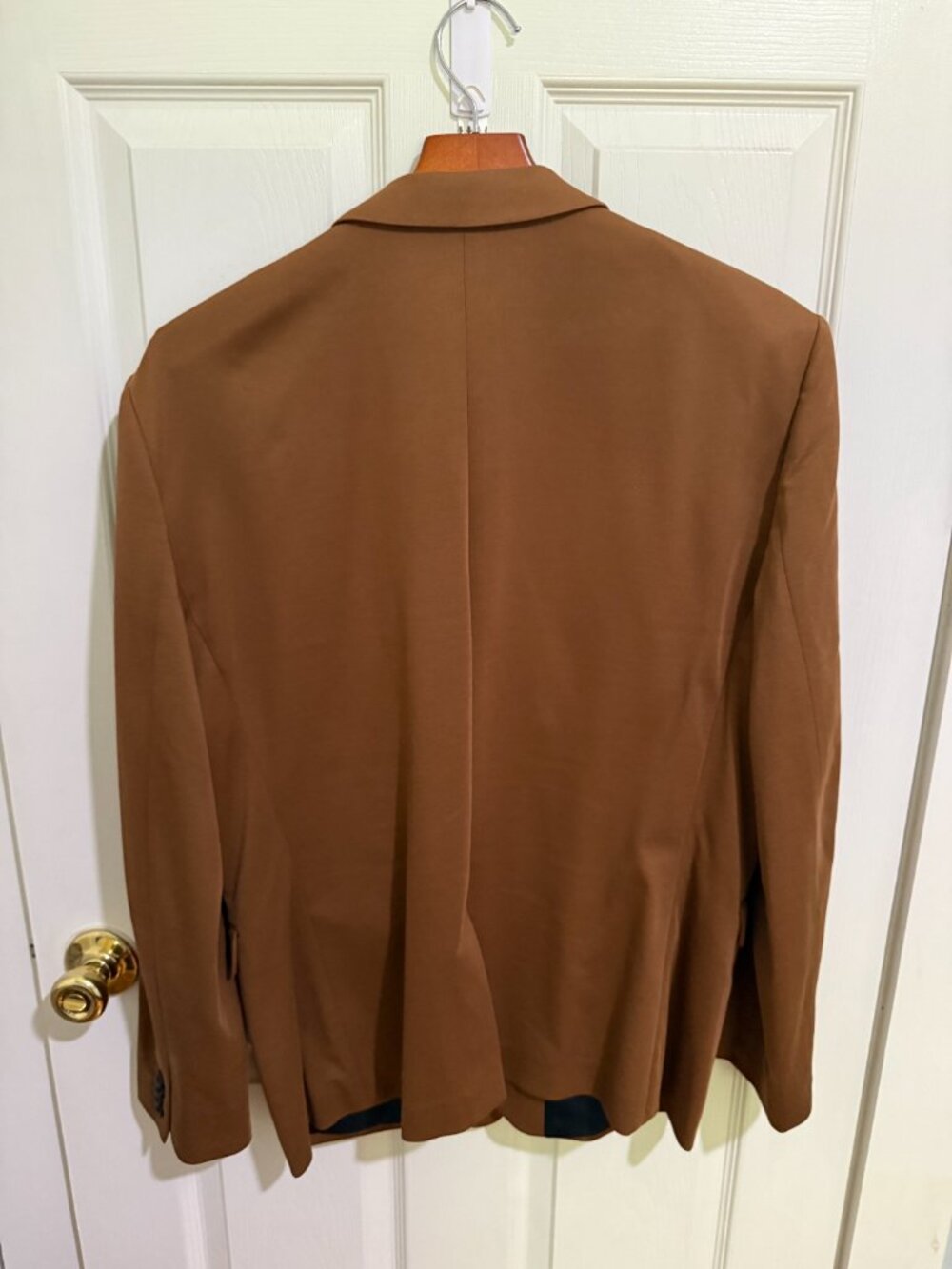 Express Men's Extra Slim Two-Button Blazer Cognac Brown Size 44S - Picture 4 of 4
